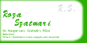 roza szatmari business card